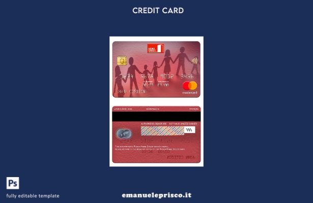 modello di mastercard della banca Russia Home Credit in stile verificato